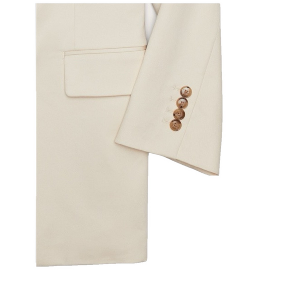 New! Banana Republic Cotton Blazer in Creamy White, Size 14 - Picture 3 of 5